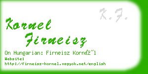 kornel firneisz business card